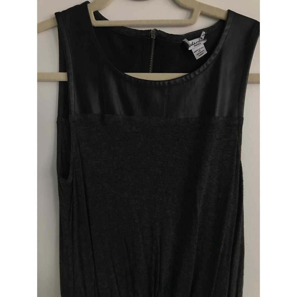 NWOT Gray shift with leather detail by Splendid - Picture 4 of 4